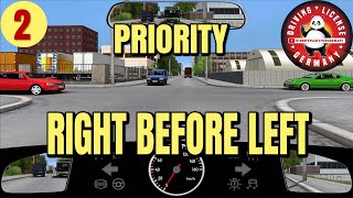 Driving License Germany, Right of way, Priority, Right Before Left, Theory Test Questions English