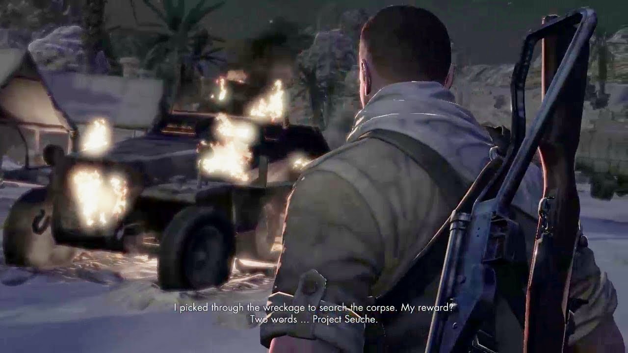 Sniper Elite 3 : Gaberoun Mission Stealth Gameplay