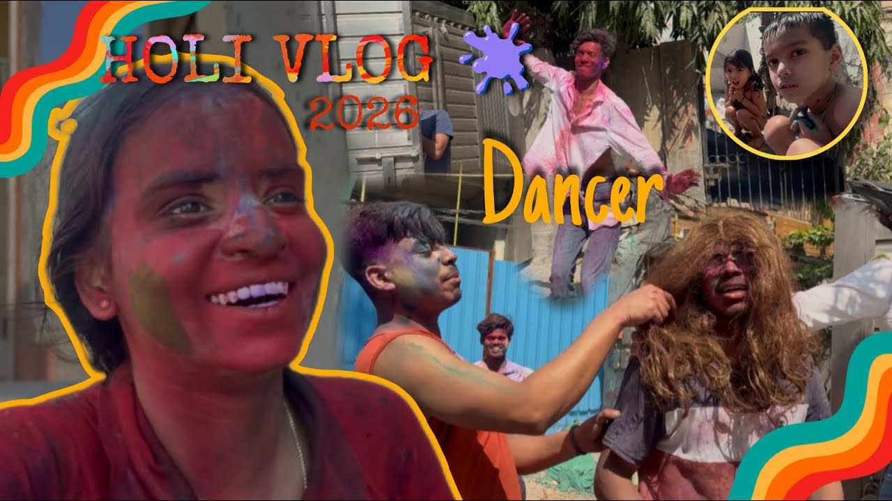 Holi vlog 2026❤️himanshu ne kia tagda dance😛😂