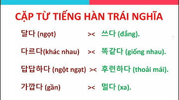 Những cặp từ trái nghĩa trong tiếng Hàn cực dễ nhớ | 한국어 어휘