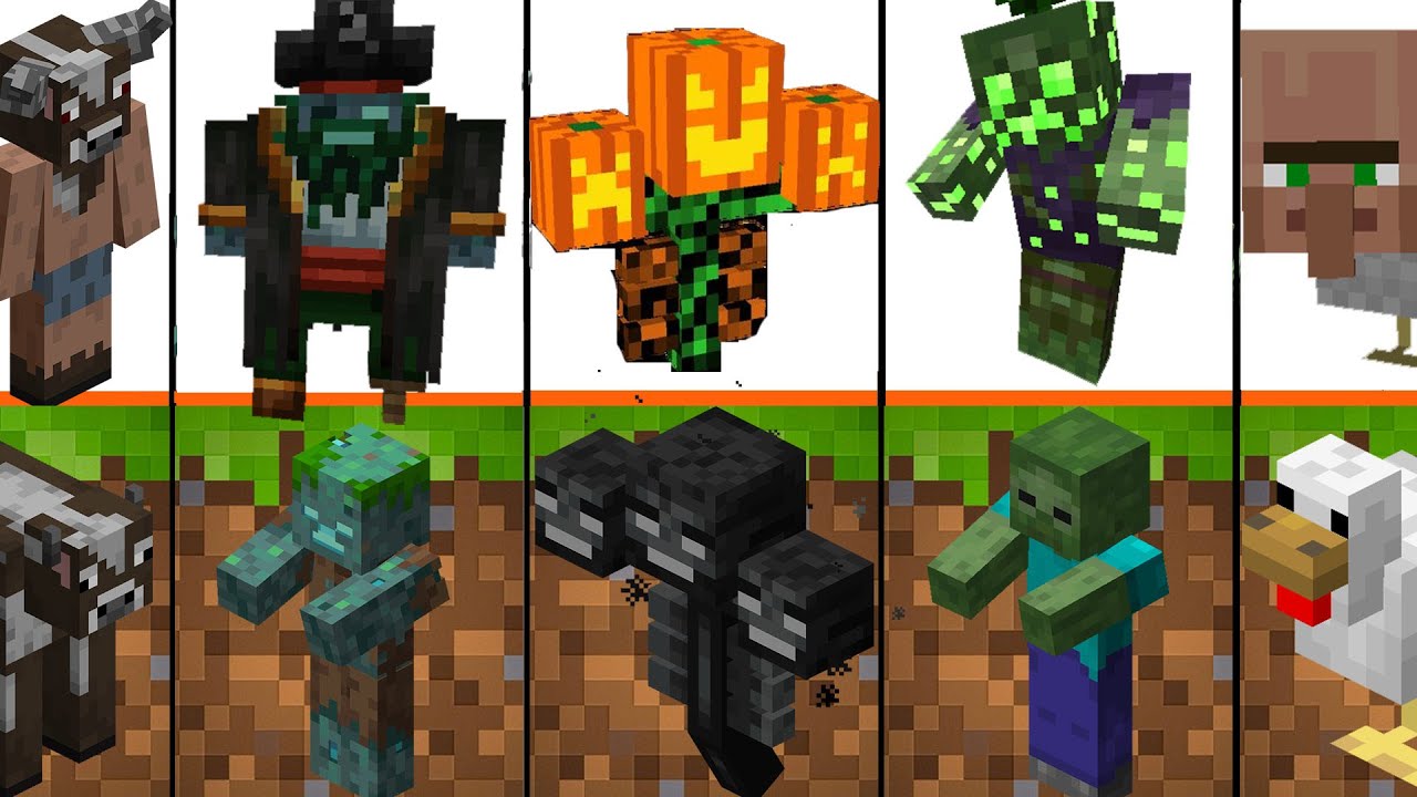 ミュータントクリーチャーとしてのminecraftエンダードラゴンと他のモブ 比較 マイクラ Minecraft 動画まとめ
