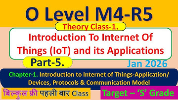 O Level Introduction To Internet Of Things (IoT) and its Applications (M4-R5) Chapter-1 Part-5