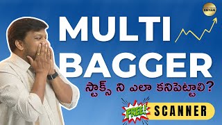 How to find Multi Bagger Stocks in Telugu | Quick and Easy Way #telugutradershyam