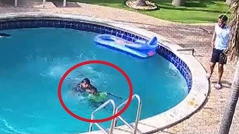Video of Man saving 6-year-old drowning in Florida pool