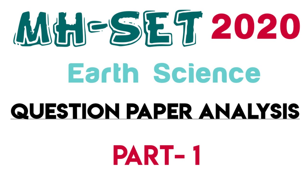 MH-SET| Dec, 2020|  Question paper analysis| Earth science| part-1