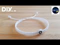 Diy white heart bracelet  macrame bracelet  sayz ideas no 91
