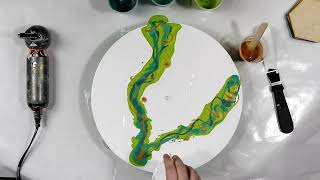 (866) Lime Green Dutch Pour with Gold! Amazing Acrylic Pour Painting Technique by Amanda's Designs 1,036 views 1 month ago 8 minutes, 59 seconds