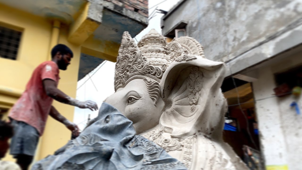 Ganesh Idol Making Ganesh Making With Plaster Of Paris Using Mould Ganesh Idol Making Ganesh Making With Plaster Of Paris Using Mould