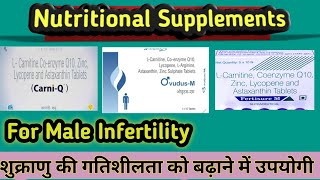 L-Carnitine, Coenzyme Q10 Zinc, Lycopene & Astaxanthin Tablets Male Infertility Carni Q