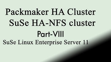 Suse linux HA clustering part8-HA NFS cluster