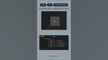 3D Rotating Cube with Text | HTML & CSS