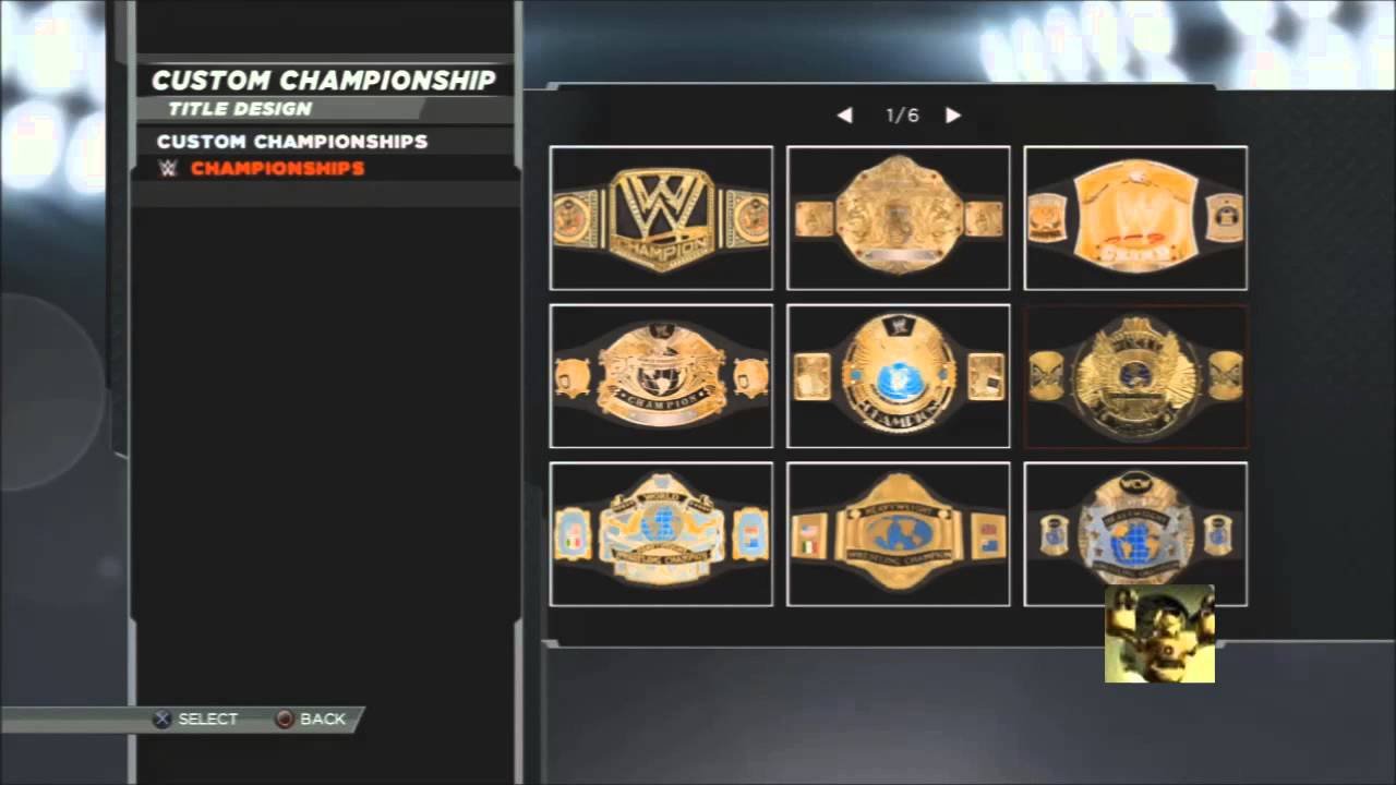 wwe 2k battlegrounds championship belts