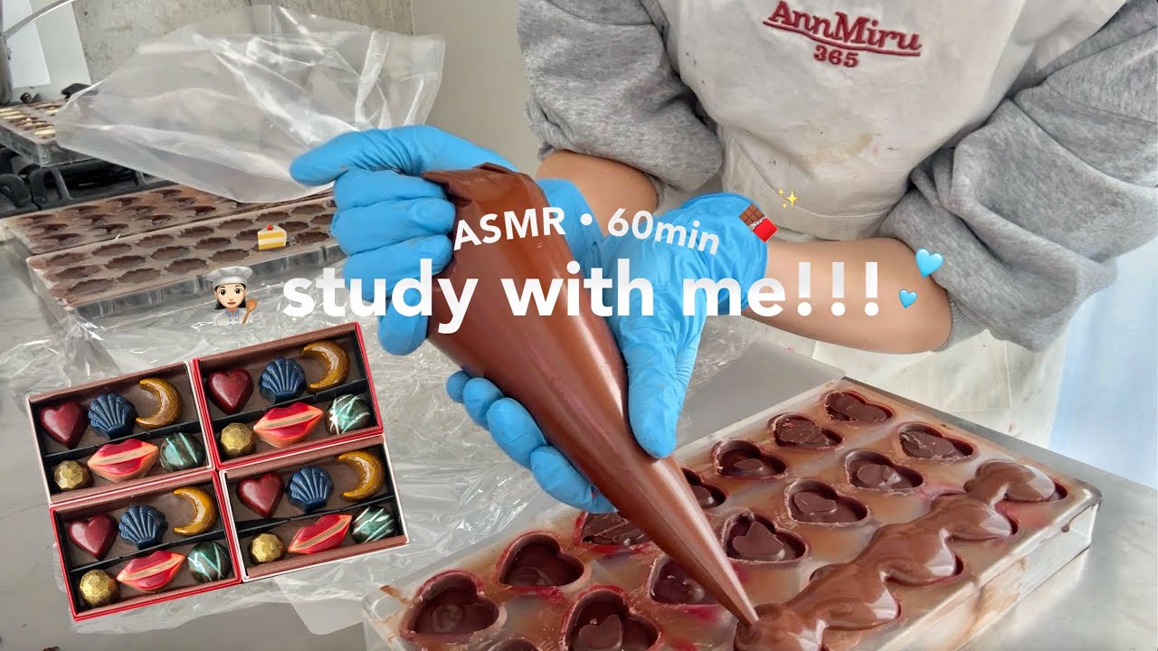 【作業用ASMR🎙️】ガチ集中・無言でお菓子を仕込む1時間👩🏻‍🍳🍫韓国風立体ケーキ/ﾎﾞﾝﾎﾞﾝｼｮｺﾗ6種🩵