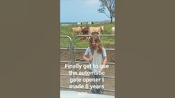 Finally get to use the automatic gate opener I made 8 years ago....#shorts #funnyshorts #farminglife