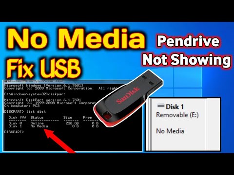 Pen drive Not showing USB Flash No Media Fix No Media 0 byte Removable Disk Not Showing