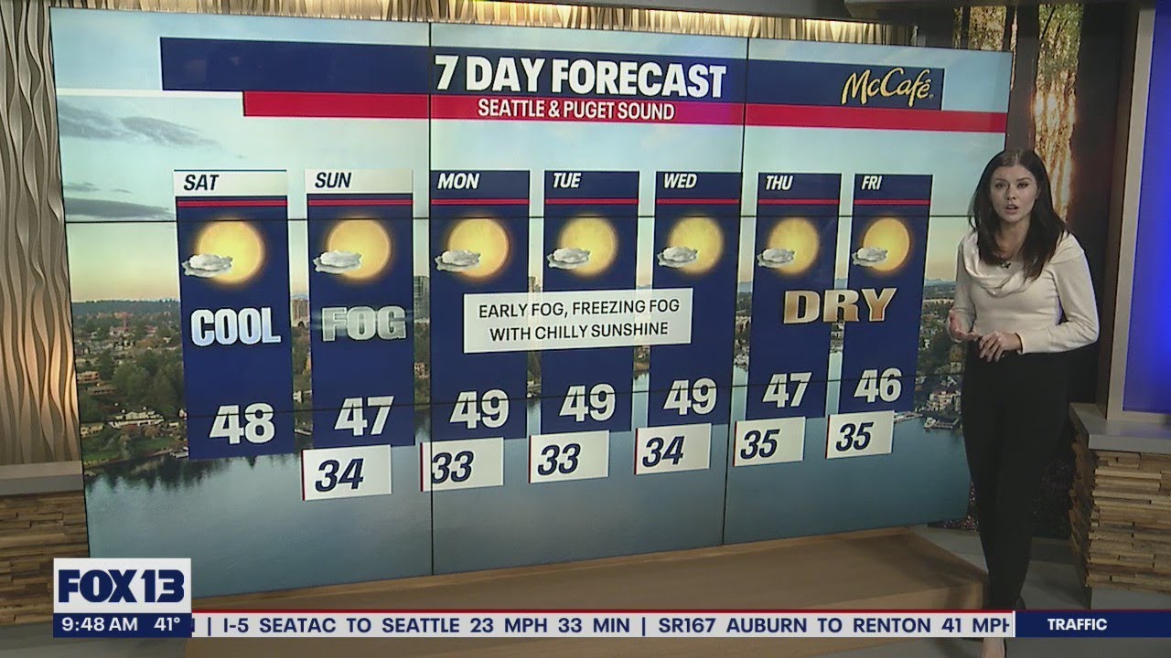 Chilly, sunny week ahead for Seattle | FOX 13 Seattle - YouTube