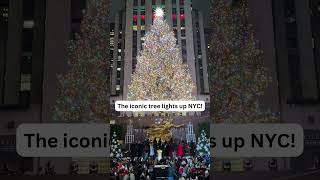 SPARKLING Rockefeller Christmas Tree Lights Up 2024! #newyork #newyorkchristmas Join Our Glittering Tree Lighting