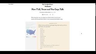 New York Times Dialect Test
