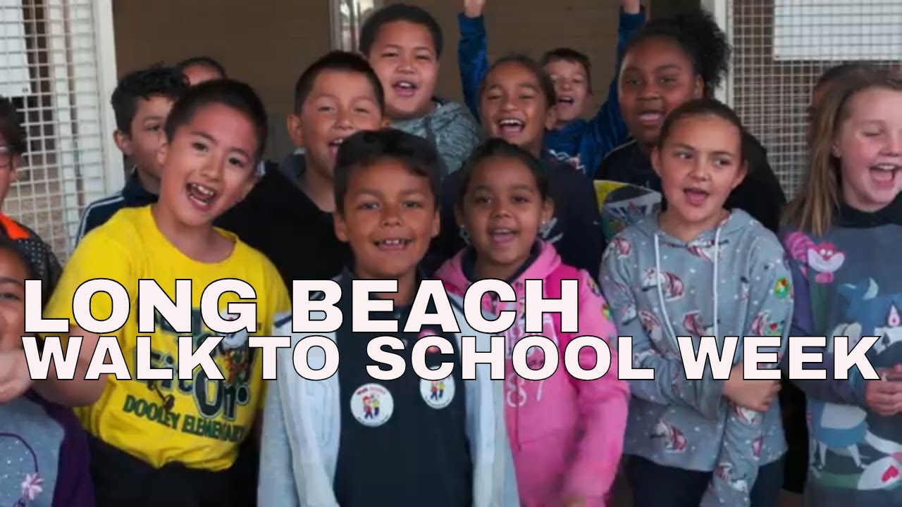 Dooley Elementary School Celebrates Long Beach Walk to School Week YouTube
