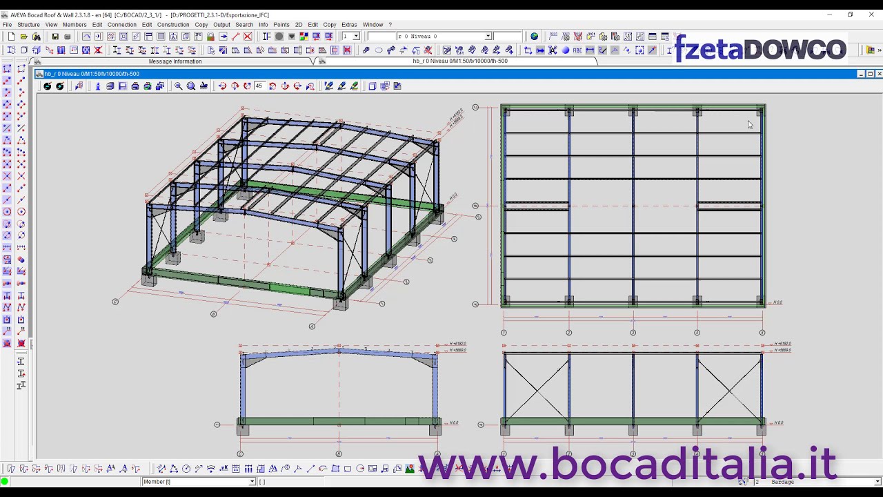 bocad Steel - Esportazione BIM IFC - YouTube