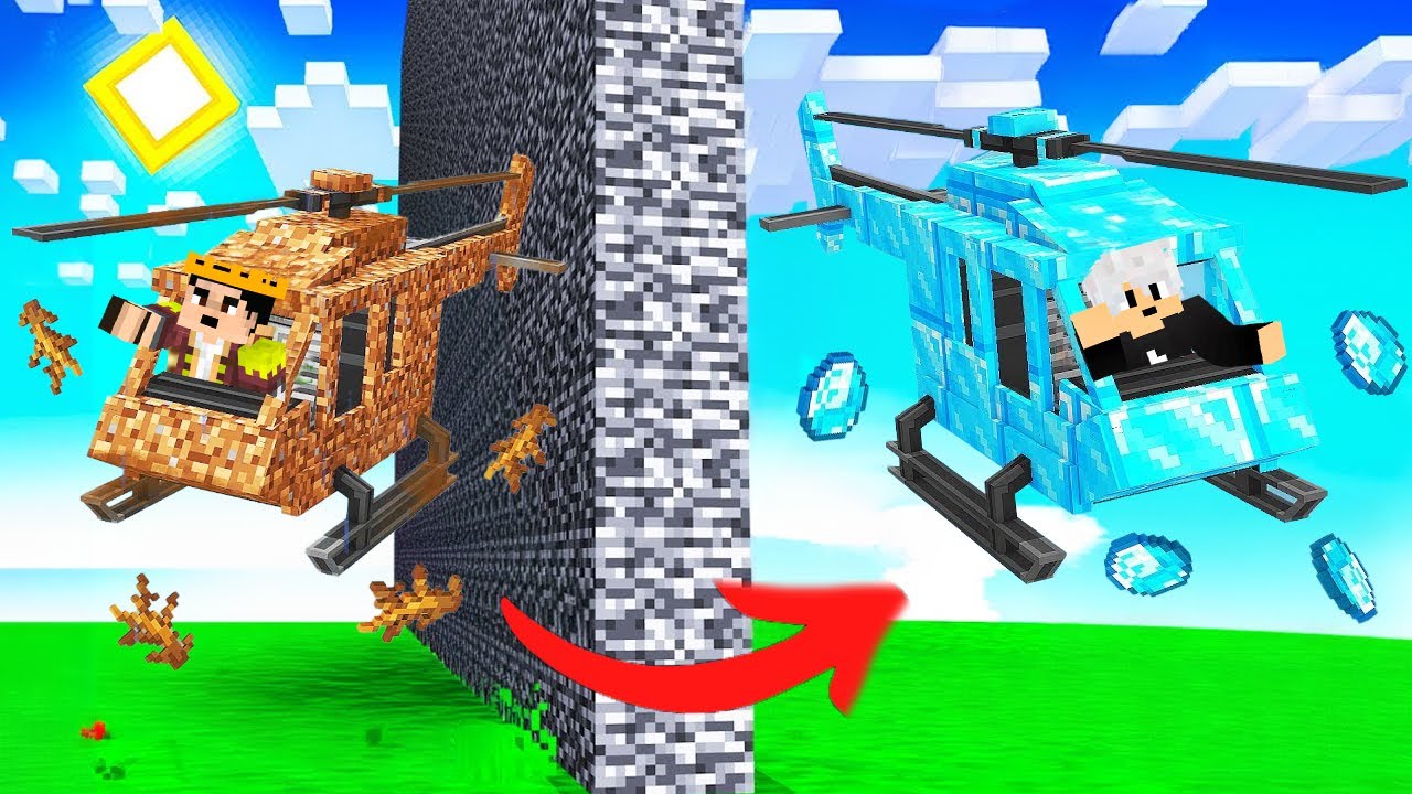 KO ZA 15 MINUTA NAPRAVI BOLJI HELIKOPTER U MINECRAFTU POBJEĐUJE!! 🤣