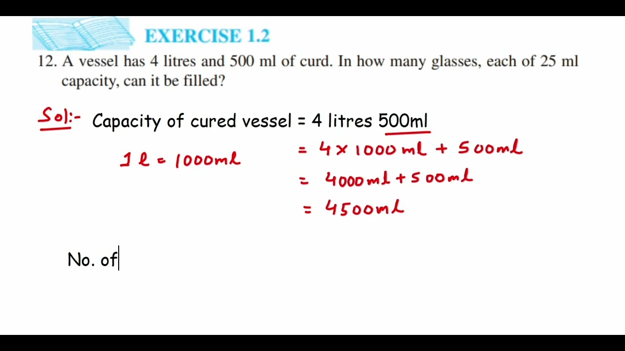 A Vessel Has 4 L 500 Ml Of Orange Juice A Vessel Has 4 L 500 Ml Of Orange Juice