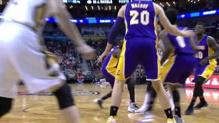 Anthony Davis Injury   Lakers vs Pelicans   November 12, 2016   2016 17 NBA Season