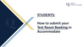 STUDENT   Test Room Bookings