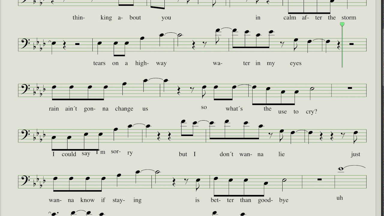 Calm after the storm - man´s score / Männerstimme