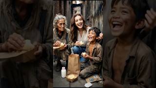 She gave away her burger then discovered the unbelievable truth! #kindnessinlife #humanity