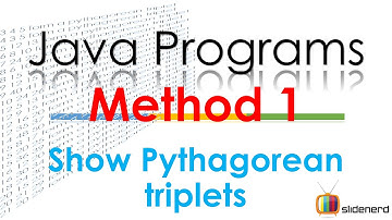84 Java Pythagorean Triplets Method 1 |