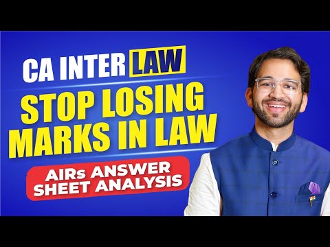 How AIRs Write Law Answers | Top Secrets to Scoring High | CA Inter | CA Shubham Singhal