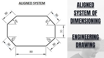 Aligned System of Dimensioning #engineeringgraphics #engineeringdrawing