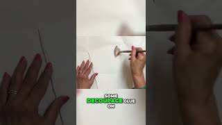 DIY Cat Picture Frame Transformation: Easy Decoupage Magic! #shorts