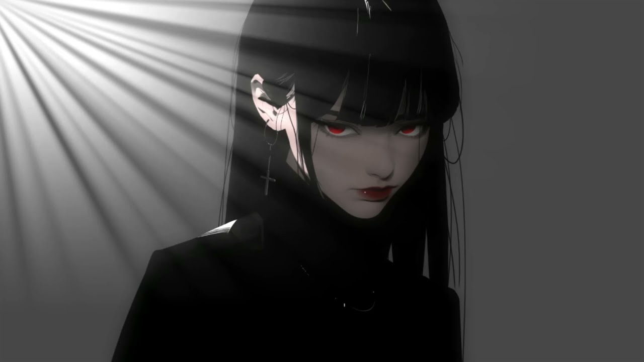 Goth Anime Girl Live Wallpaper | Crimson Gaze