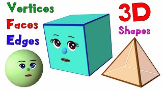 Learn About Faces, Edges and Vertices - 3D Shapes | Basic Geometry for Kids | Noodle Kidz screenshot 3