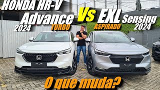Comparativo Honda HR-V ADVANCE Turbo 2024 VS Honda HR-V EXL Aspirado 2024. O que muda?