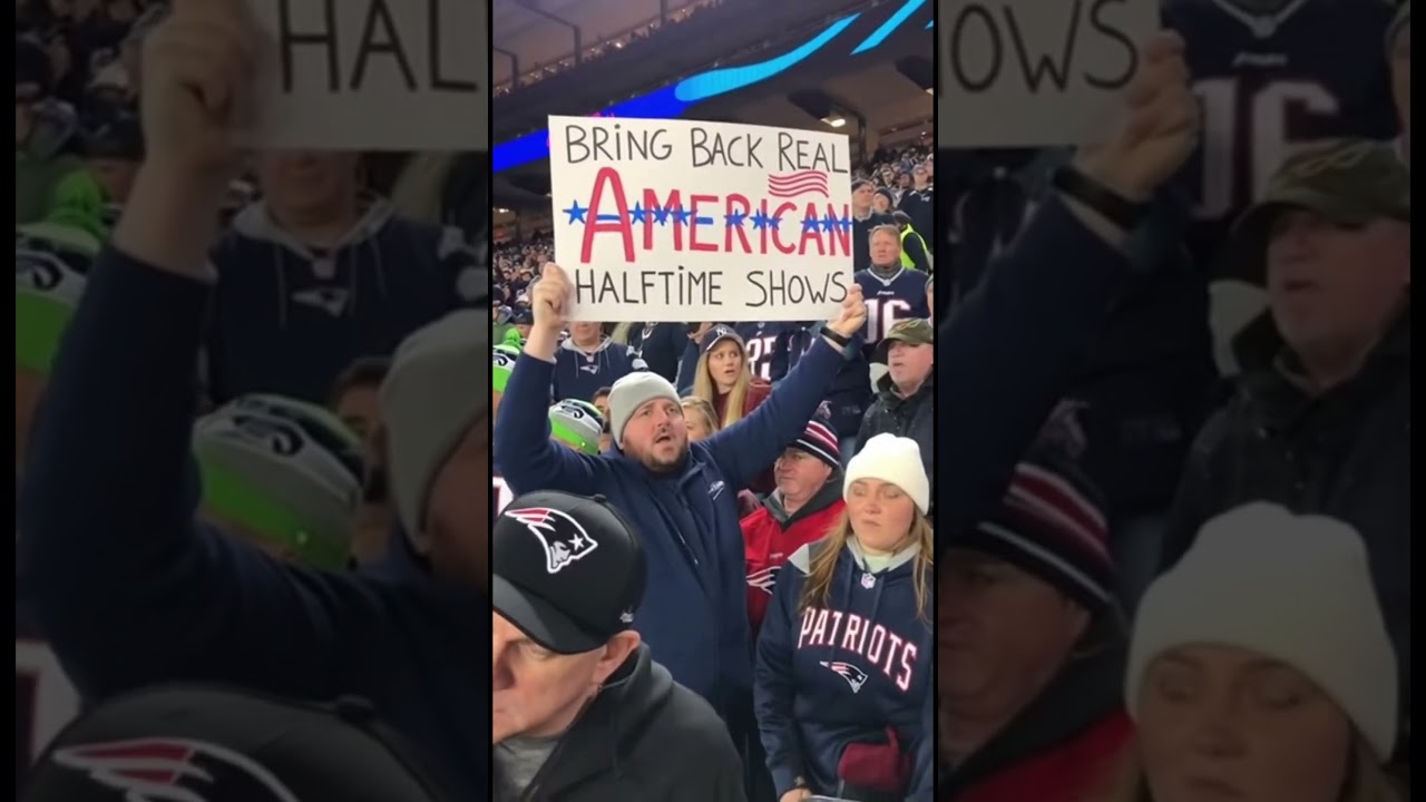 Man at the Super Bowl protests Bad Bunny halftime show 