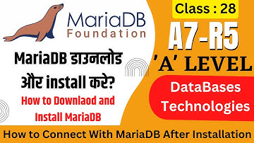 Mariadb Download and installation| Databases Technologies(A7-R5.1)| mariadb installation and setup