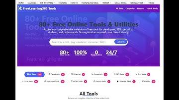 100+ Free Online Tools & Utilities - Calculators, Converters, SEO Tools | FreeLearning365