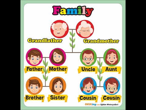 İngilizce Aile Bireyleri - Learn English Vocabulary - Family