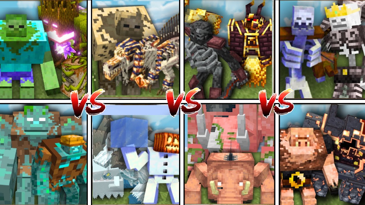 ALL MUTANT MOBS AND BOSSES TOURNAMENT in Minecraft Mob Battle - YouTube