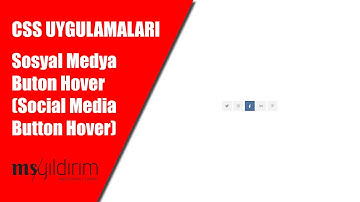 Sosyal Medya Buton Hover - Social Media Buttons Hover / (HTML & CSS)