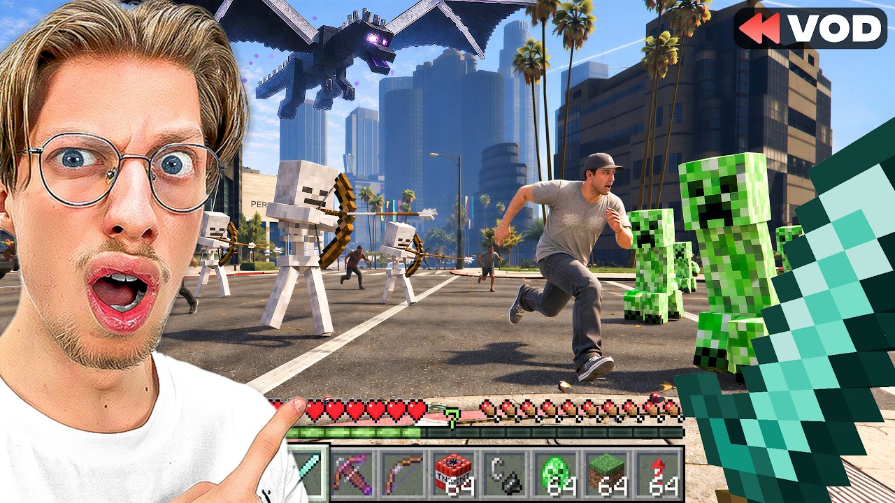 Ils ont Rajouté Minecraft dans GTA ?? (c'est incroyable)