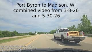 Port Byron, IL to  Madison, WI 5-30 and 3-8-26