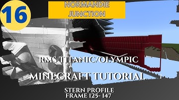 RMS Titanic/Olympic , 4:1 Scale,  Minecraft Tutorial. PART SIXTEEN