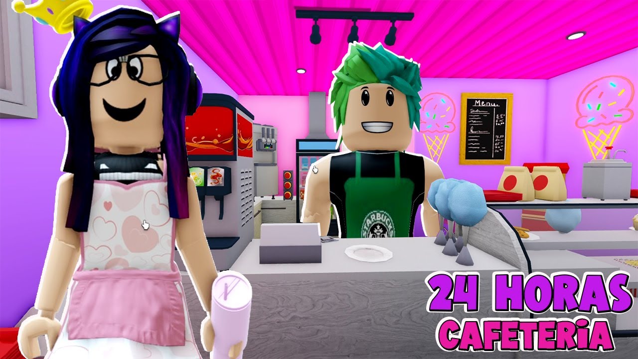 24 Horas Trabajando en una Cafetería en Roblox | Kori
