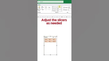 Filter with Slicers in Excel