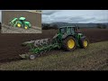 AMAZONE PLOUGH IS IN THE GROUND,  PLOUGHING AND DRILLING WINTER BARLEY