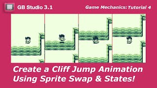 Create Cliff Drops Using Sprite Sheet Swapping & Animation States in GB Studio 3.1